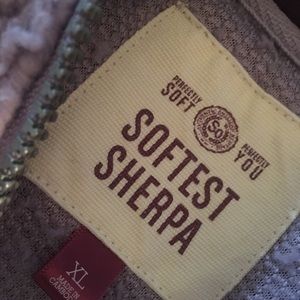 2 Hooded, 1 zippered top, “fuzzy” Sweatshirts